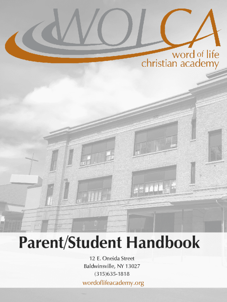 PDF ParentStudent Handbook Word of Life Christian Academy  Form