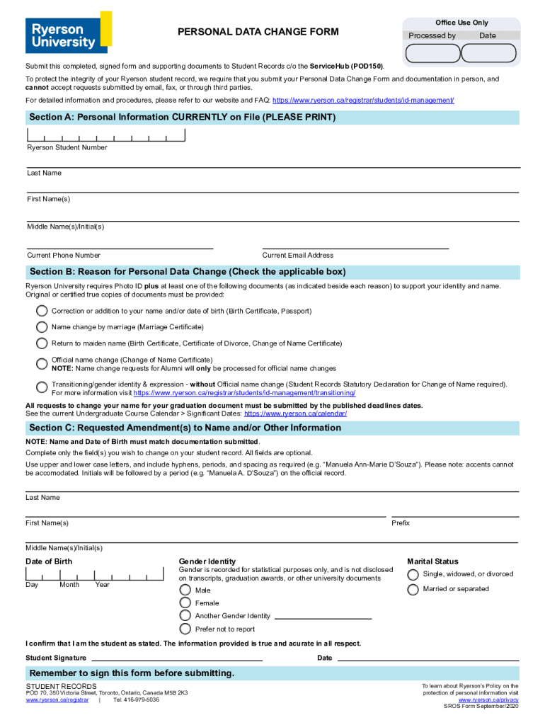 Forms and Documents Registrar Toronto Metropolitan University