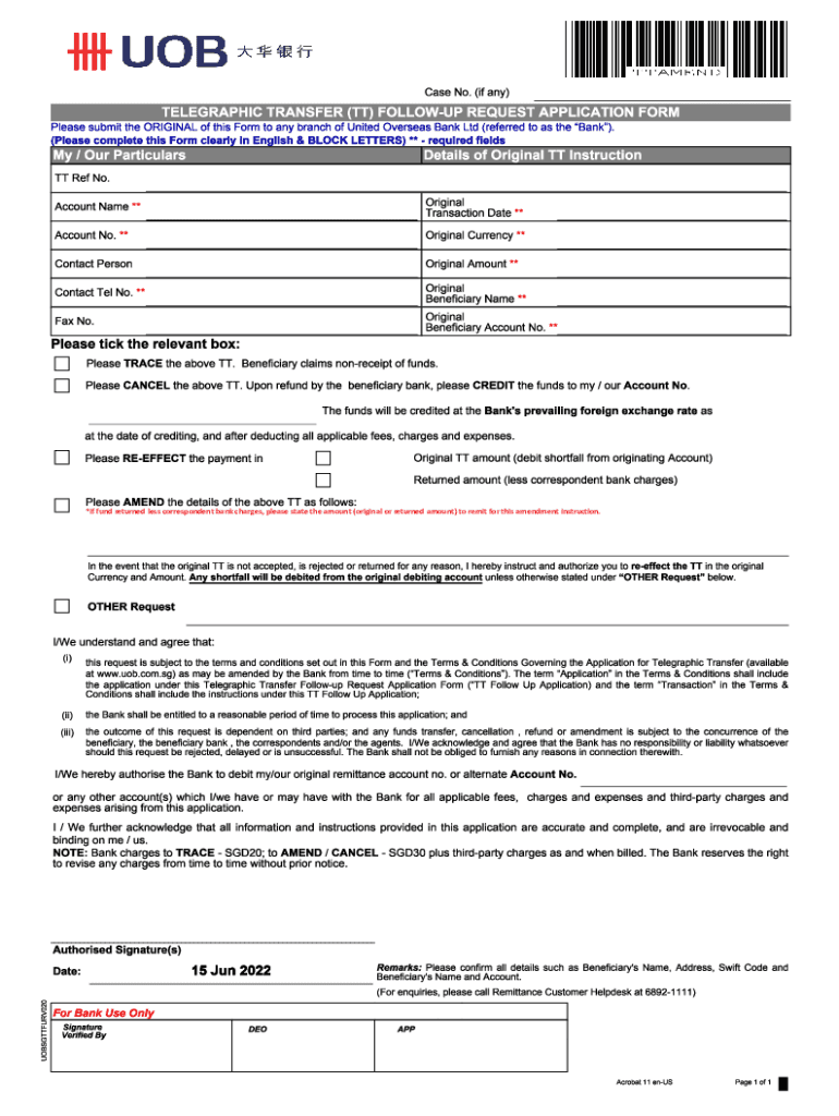 TT Follow Up Request Form PDF