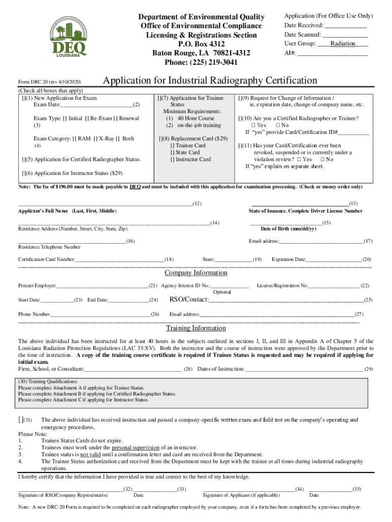 Www Uslegalforms Comform Library191900 FormForm Louisiana Department of Environmental Quality Deq