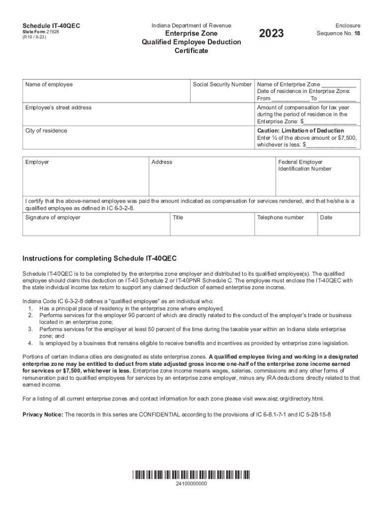  DOR Enterprise Zone Forms 2022