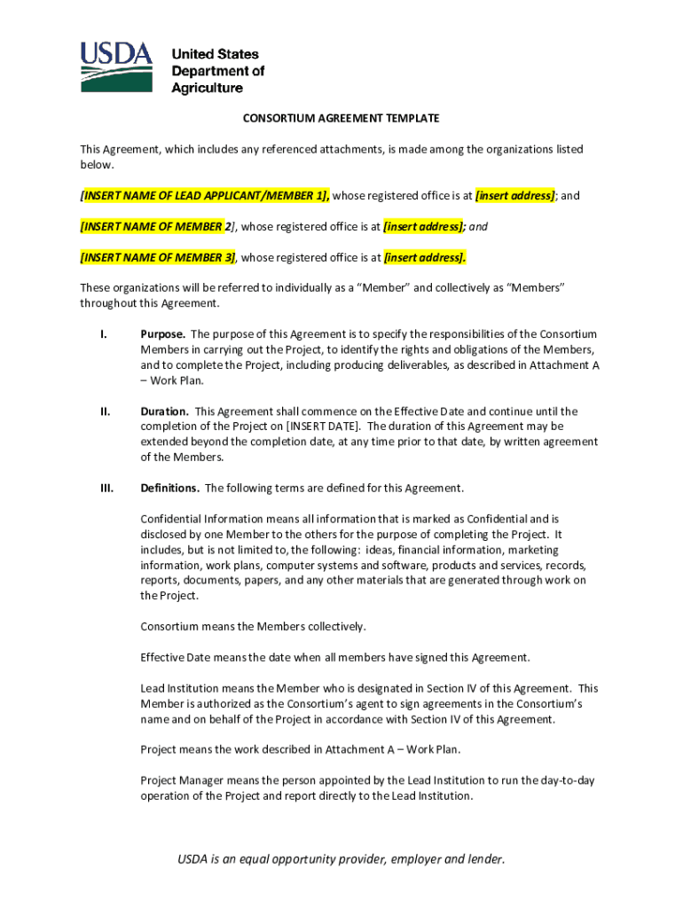  Educateiowa GovsitesfilesSample Template for Consortium Agreement Iowa Department of 2022-2024