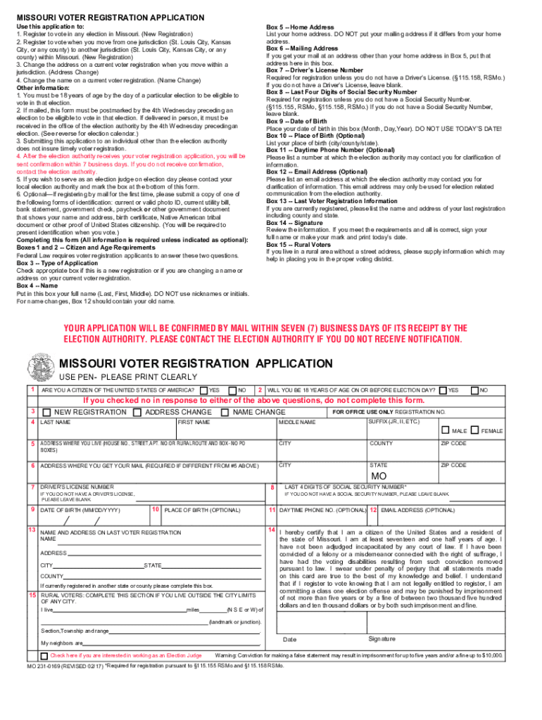 Voter Registration  Form