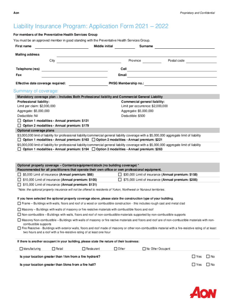 Bcaoa Orgwp ContentuploadsLiability Insurance Program Application Form 20162017