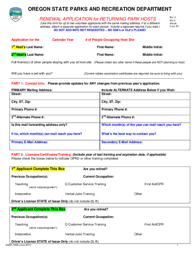 Www Uslegalforms Comform Library153826 OregonOREGON STATE PARKS and RECREATION DEPARTMENT Fill and Sign