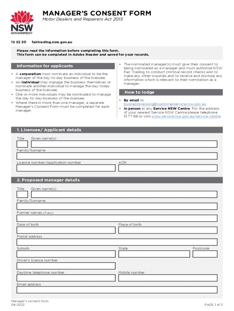 Manager Consent Form 2022-2025