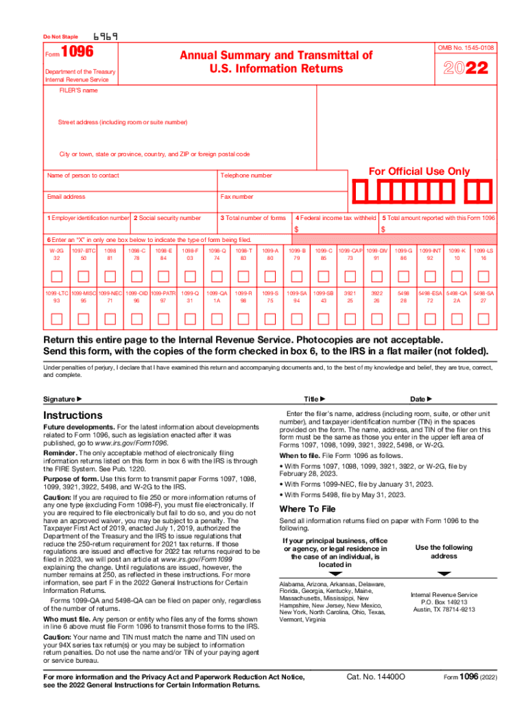  Www Uslegalforms Comform Library536729 Irs 1096IRS 1096 Fill and Sign Printable Template OnlineUS Legal 2022