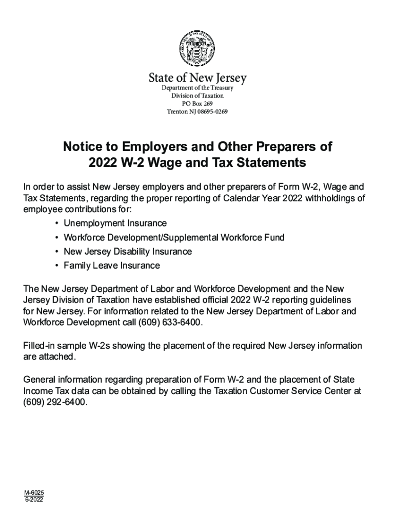  M 6025 Notice to Employers and Other Preparers of Wage and Tax Statements M 6025 Notice to Employers and Other Preparers of Wage 2022-2024