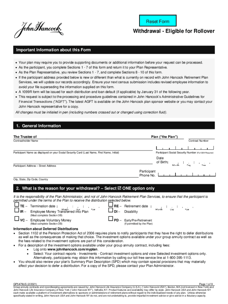  Gp5479us Form Hancock 2016-2024