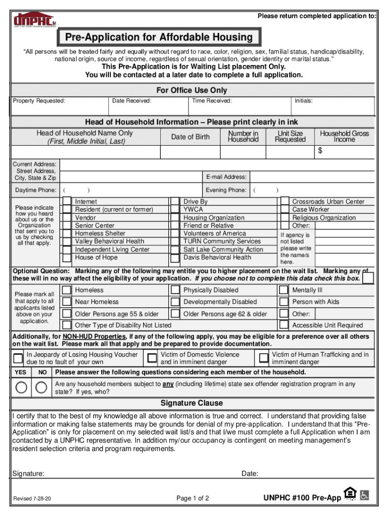 Application for Housing US Legal Forms