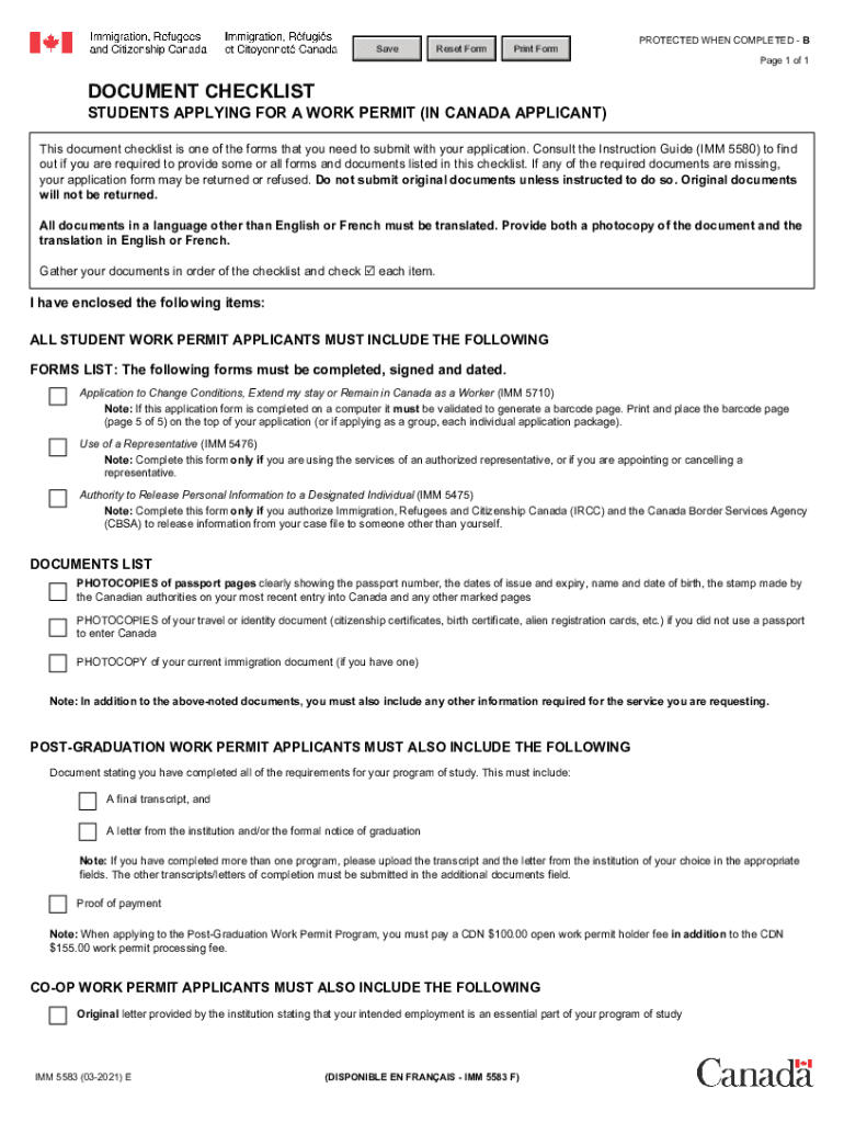 IMM 5583 E  Form