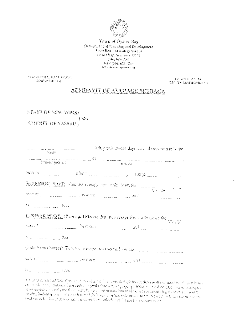 DEPARTMENT of PLANNING and DEVELOPMENT TOWN HALL W  Form