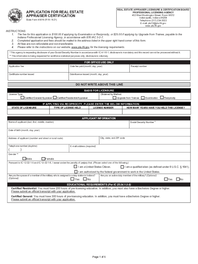  45016 Form 2021-2024