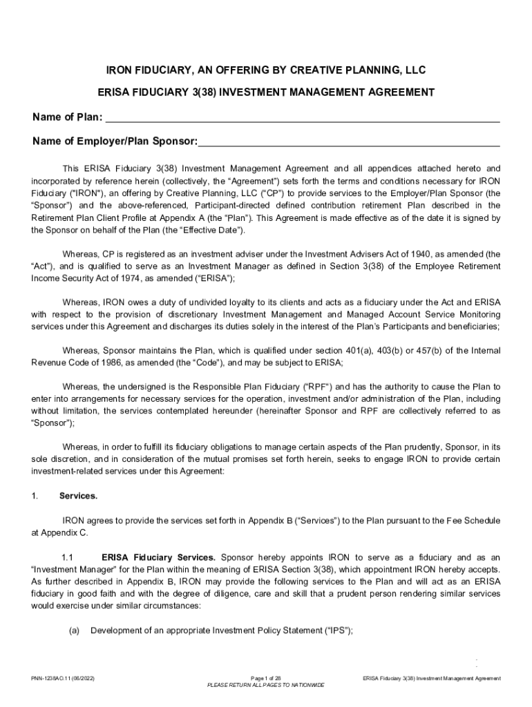 REDLINED Revised Investment Management Agreement for QDIAs A0285529x9E0D7 A0291558 DOC 12204A0291558 1font8  Form