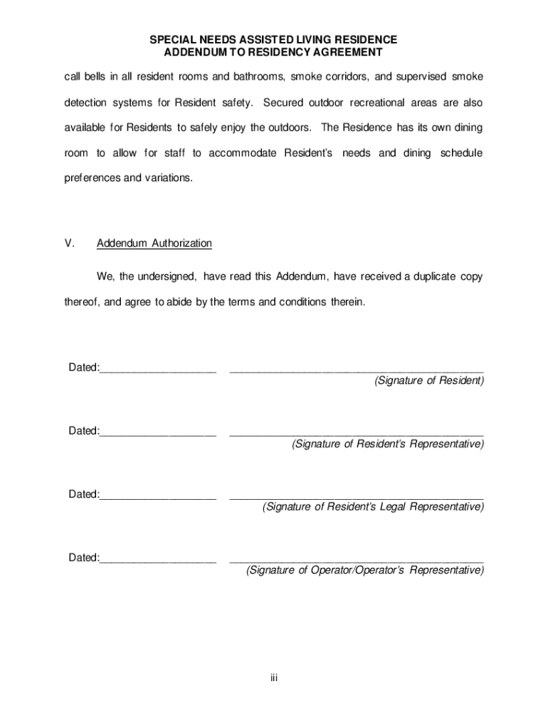 Www Ssmaps Com201703Sample Assisted Living Resident Agreement Senior Service  Form