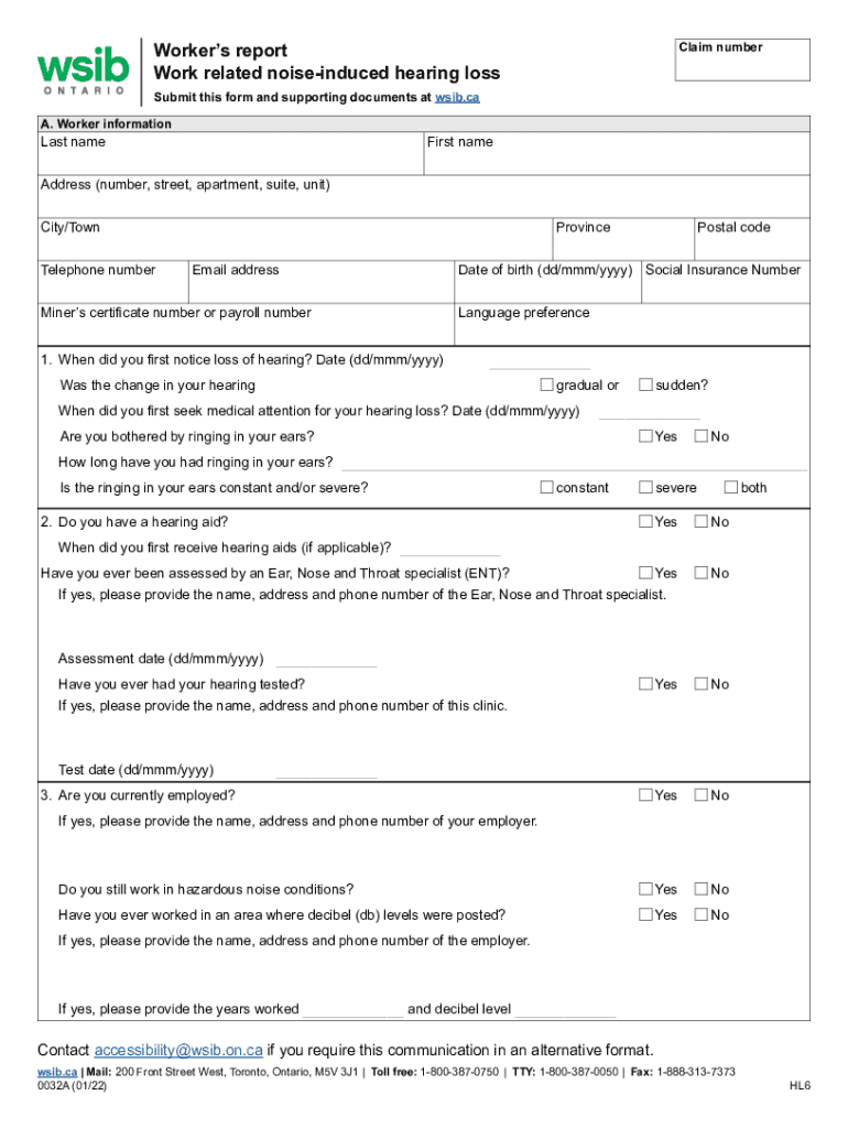  Making a Claim for Noise Induced Hearing LossWSIB 2022-2024