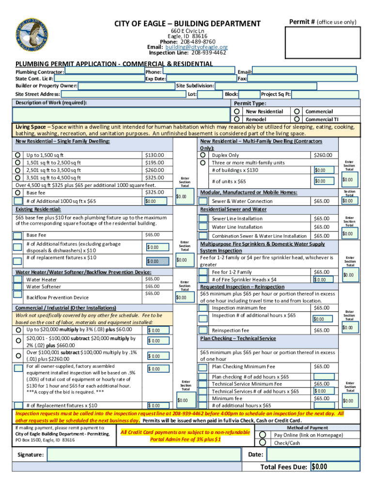 Eagle City Planning &amp;amp; Zoning Eagle 83616 Ada County, 660 Civic Ln  Form