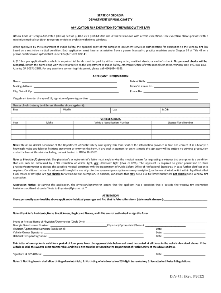  Dps Georgia GovdocumentdocumentSTATE of GEORGIA DEPARTMENT of PUBLIC SAFETY APPLICATION for 2022-2024