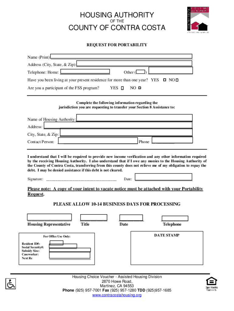 Housing Authority City of Arlington  Form