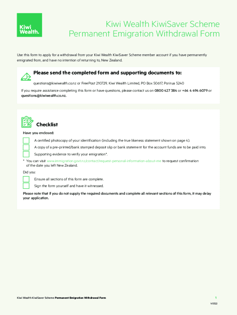  1Permanent Emigration Withdrawal Form Use This for 2023-2024