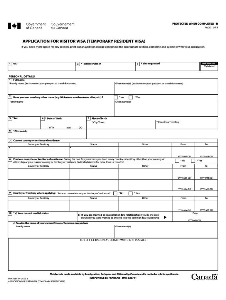  Imm 5257 Form 2022