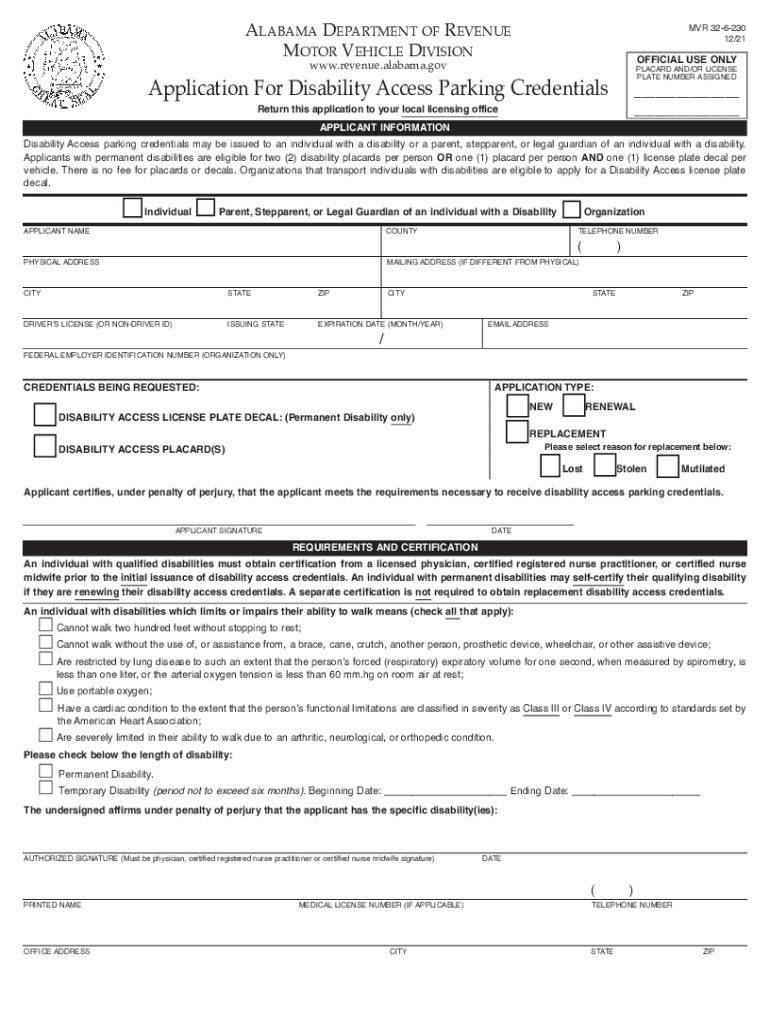 AlAbAmA DepArtment of Revenue Motor Vehicle Divisi  Form