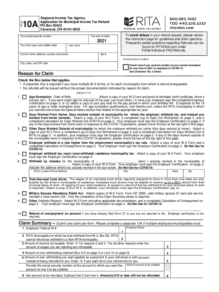 CCA Division of Taxation  Form