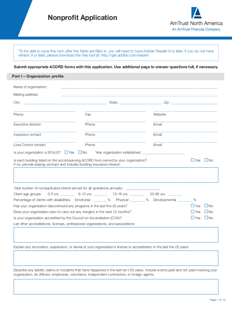Nonprofit Application *To Be Able to Save This for  Form
