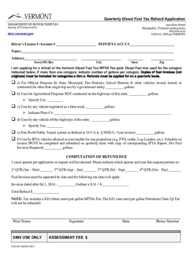 Fill IoFUELS TAX REFUND APPLICATIONFill FUELS TAX REFUND APPLICATION Virginia Department of  Form