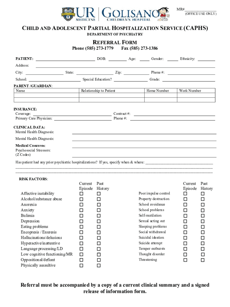 Martincommunicationsinc ComstagingppiChild &amp;amp; Teen Partial Hospitalization Mental Health Treatment  Form