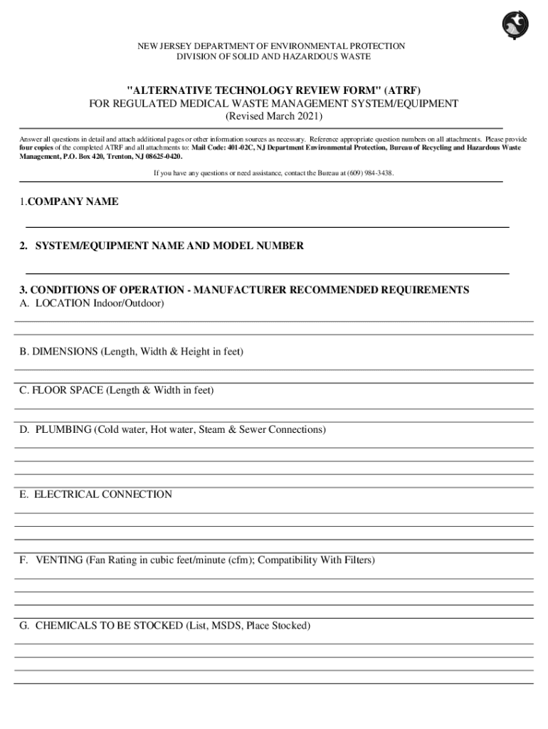 PDF ALTERNATIVE TECHNOLOGY REVIEW FORM ATRF NJ Gov