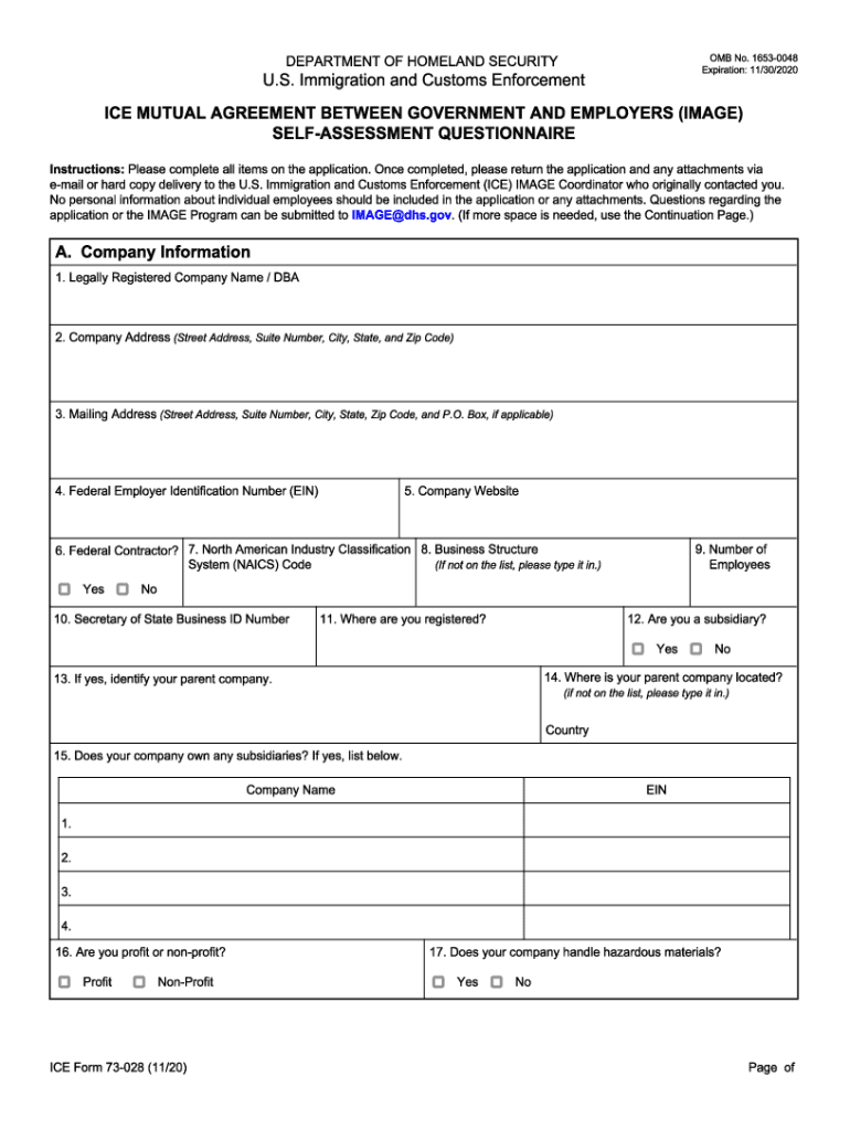 ICE Form 73 028 Image73 028 PDF