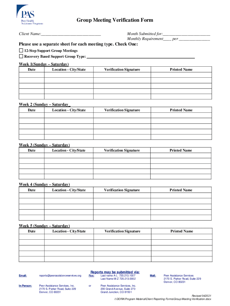 Www 12step Orgtoolsattendance FormsMeeting Attendance Forms 12Step