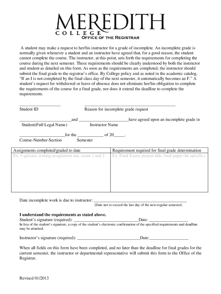 Jsu Eduregistrarincomplete Grade CompletionIncomplete Grade Completion Plan Form Office of the Registrar