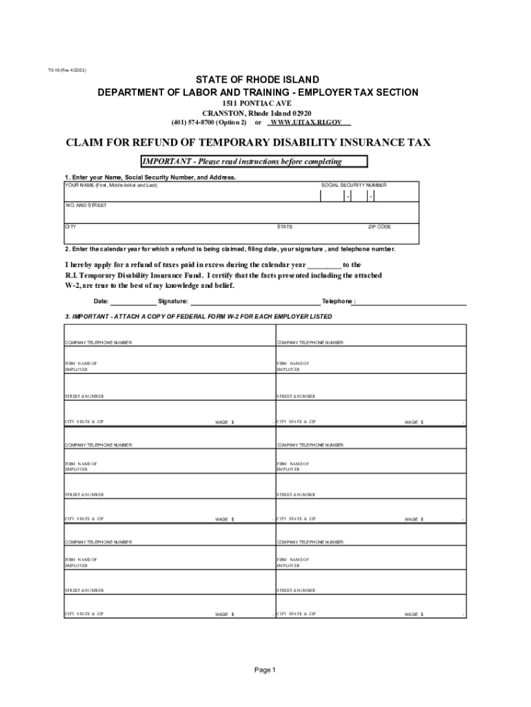  Dlt Ri Govemployersemployer Tax UnitTax FormsRI Department of Labor &amp;amp; Training Rhode Island 2022-2024