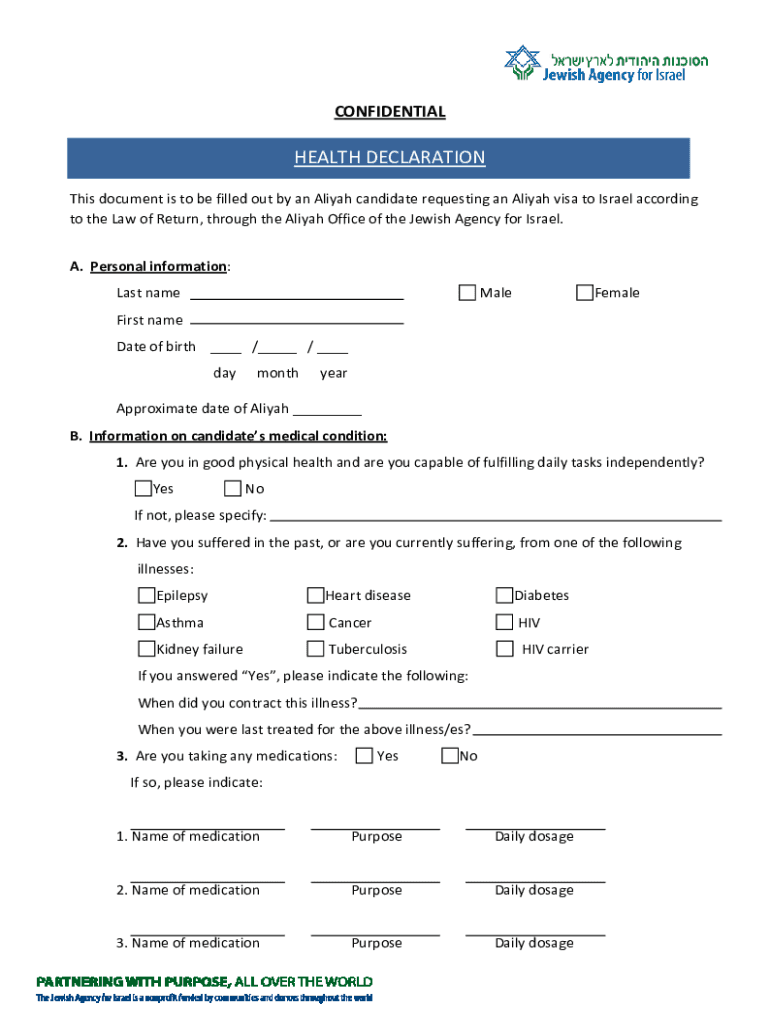 CONFIDENTIAL HEALTHDECLARATION Thisdocumentistobef  Form