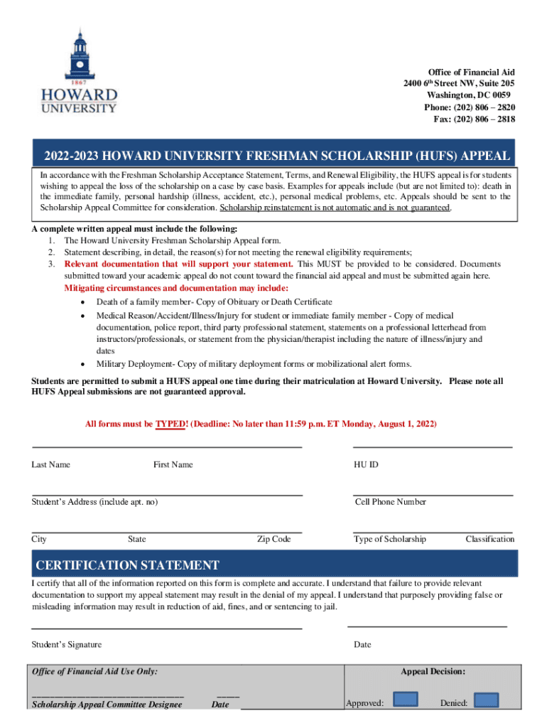 Microsoft Word 1516 HUFSAppeal Form