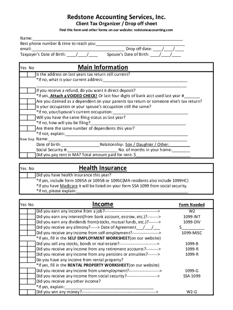 Www Uslegalforms Comform Library457952 ClientClient Tax Organizer with Engagement Letter Xlsx Fill and