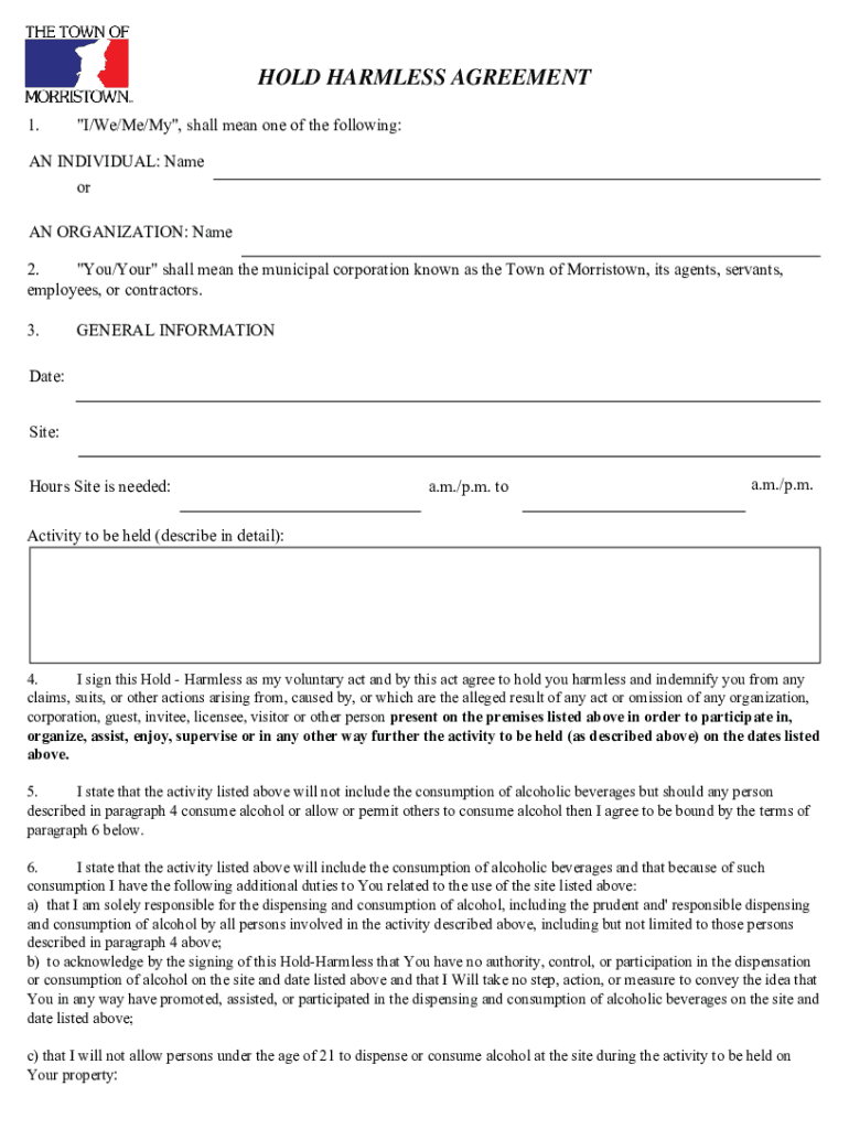 Defense Release Indemnity and Hold Harmless Agreement Fillable  Form