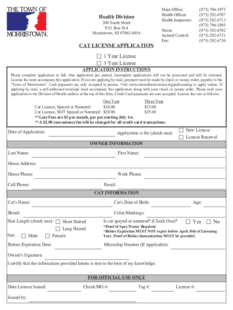 PDF ONLY Town of Morristown  Form