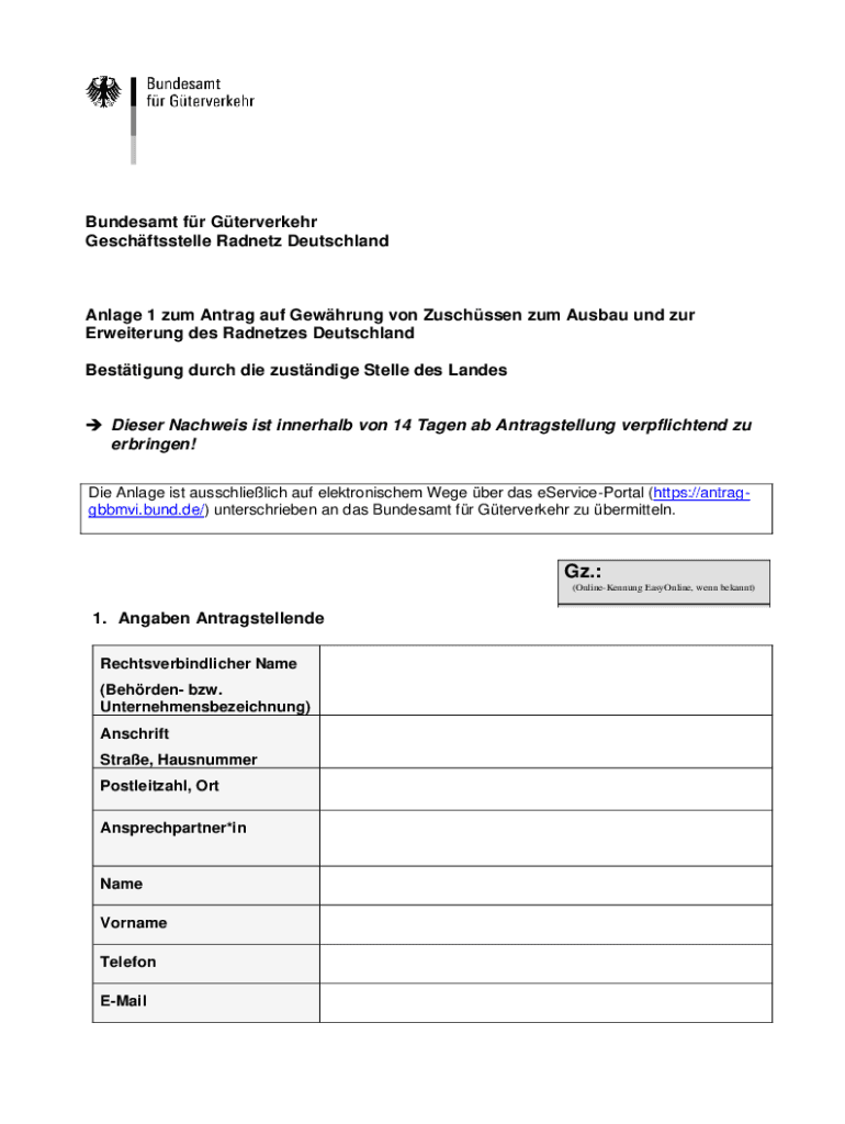 Bundesamt Fr Gterverkehr BAG  Form