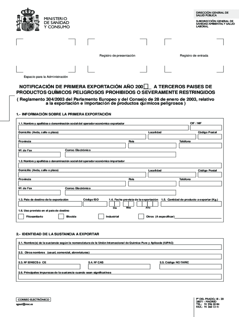 Www Sanidad Gob EsenorganizacionMinisterio De Sanidad, Consumo Y Bienestar Social  Form