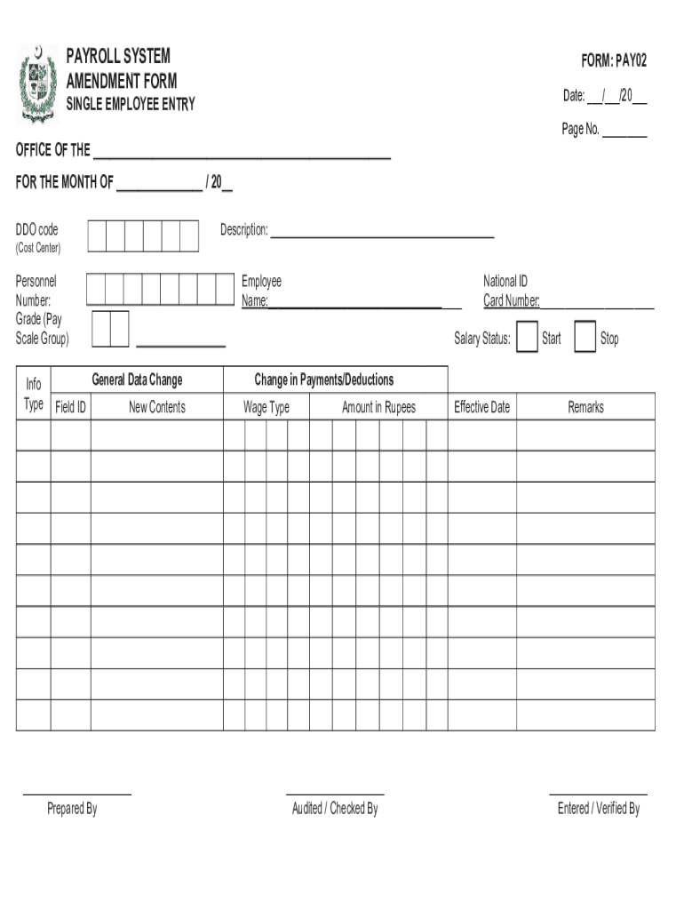  Change Form 2021-2024