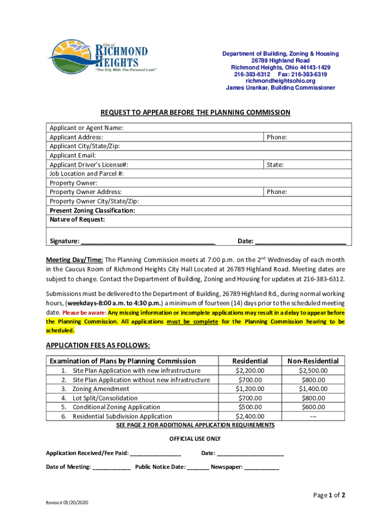 Richmondheightsohio Orgen USBuilding Department FormsBuilding, Zoning &amp;amp; Housing Forms Richmond Heights, Ohio