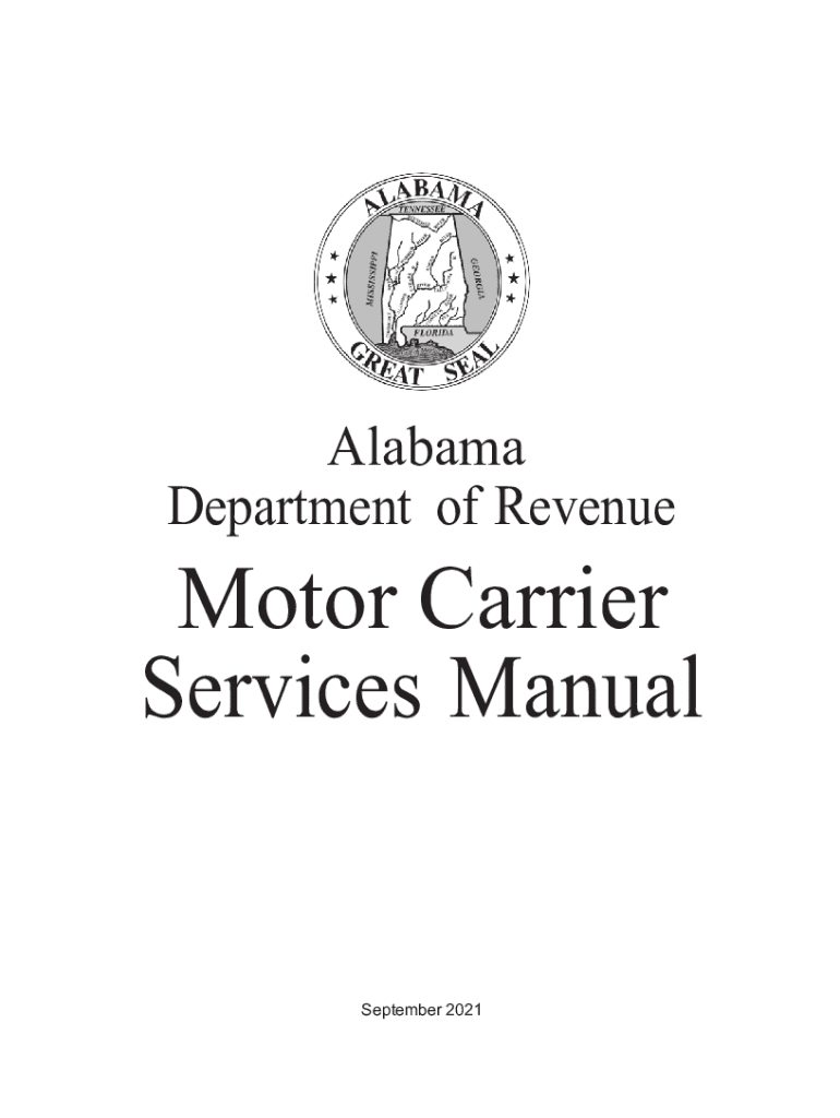  Motor Carrier Services Manual Alabama Department of Revenue 2021
