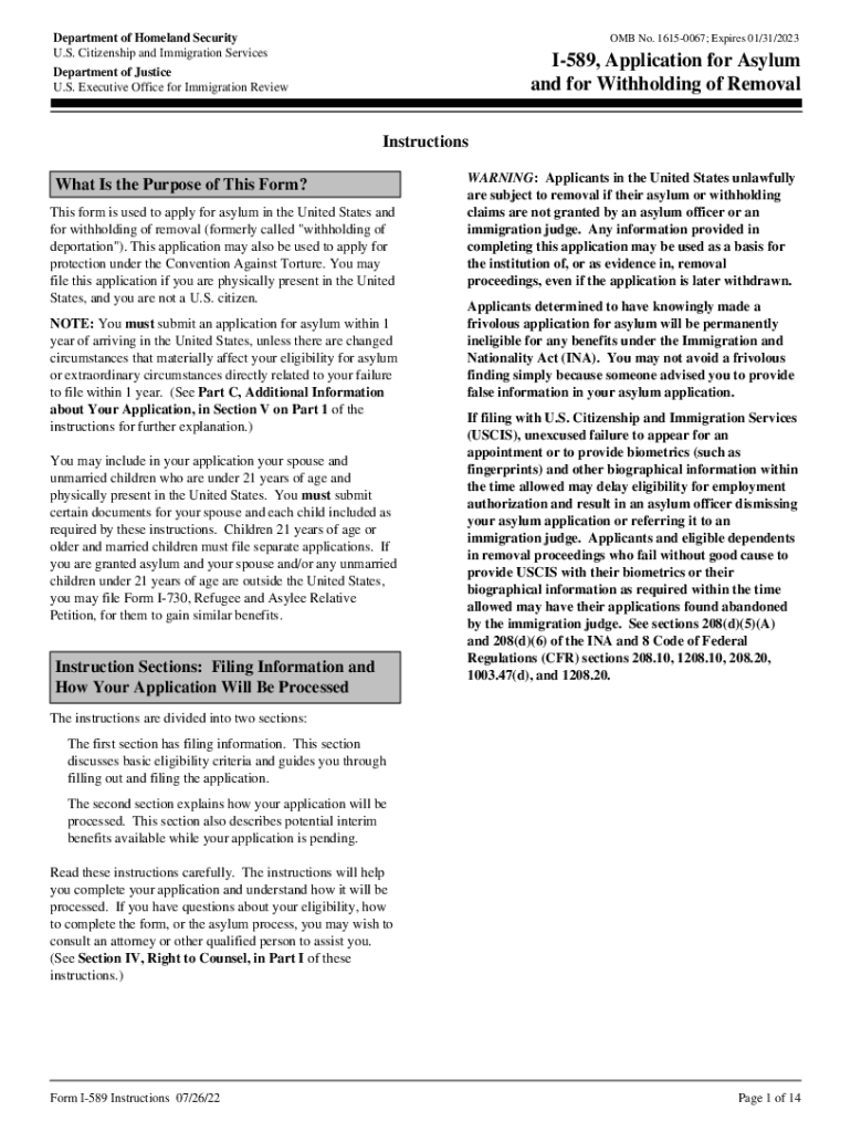 Citizenship and Immigration Services OverviewHomeland Security DHS  Form