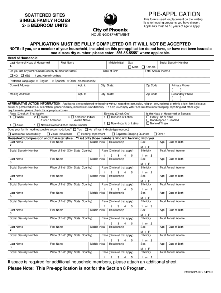 Az City Pre Application  Form