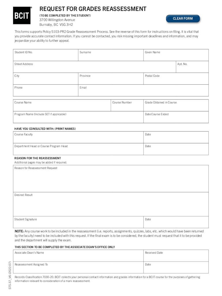 Students Wlu Caacademicssupport and AdvisingGrade Reassessment FormFoundationsStudents Wilfrid