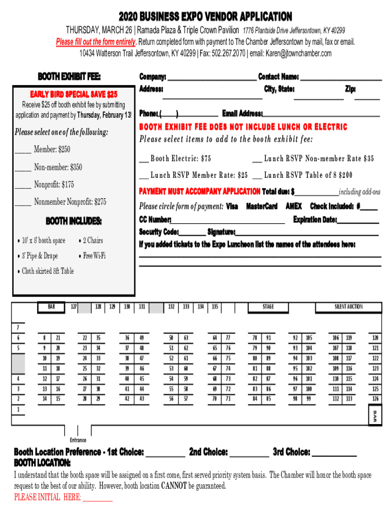 Get BUSINESS EXPO VENDOR APPLICATION US Legal Forms