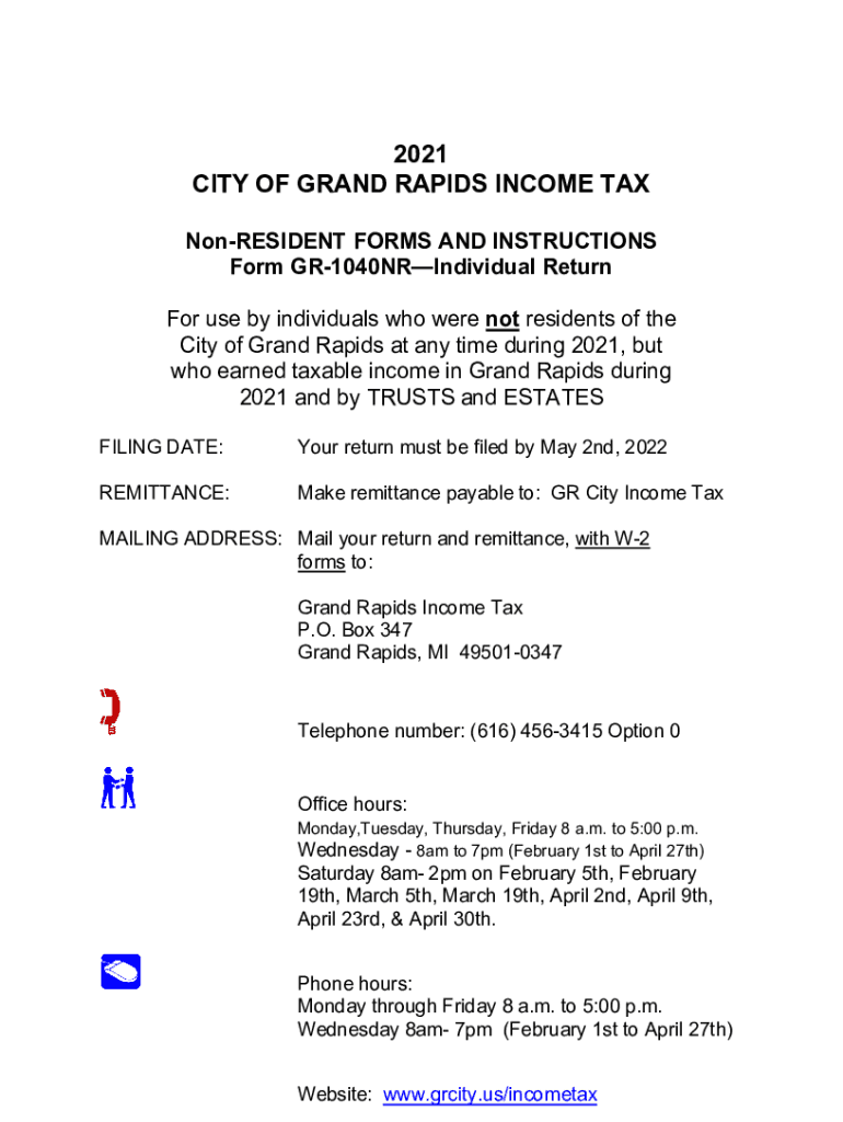  Www Grandrapidsmi Gov Files AssetsPO Box 347 FORMS and INSTRUCTIONS Grand Rapids, Michigan 2021